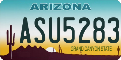 AZ license plate ASU5283