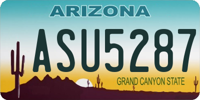 AZ license plate ASU5287