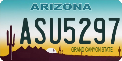 AZ license plate ASU5297