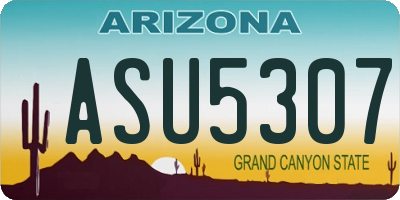 AZ license plate ASU5307