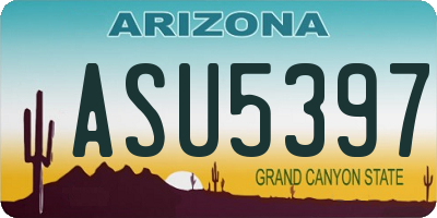 AZ license plate ASU5397