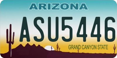 AZ license plate ASU5446