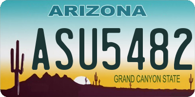 AZ license plate ASU5482