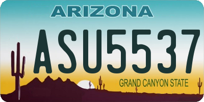 AZ license plate ASU5537