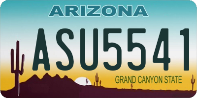 AZ license plate ASU5541