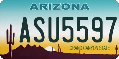 AZ license plate ASU5597