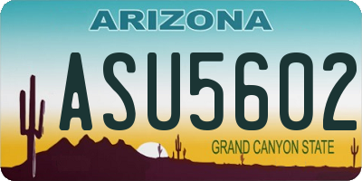 AZ license plate ASU5602