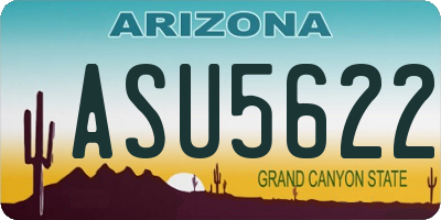 AZ license plate ASU5622