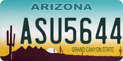 AZ license plate ASU5644