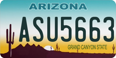 AZ license plate ASU5663