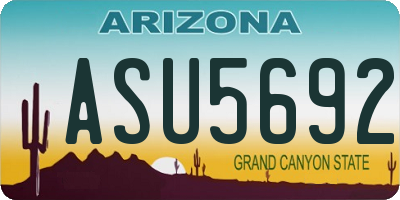 AZ license plate ASU5692