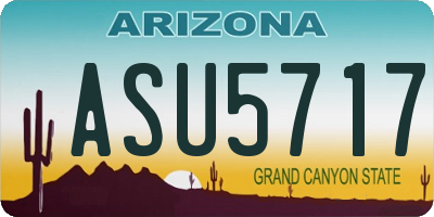 AZ license plate ASU5717