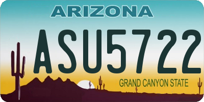 AZ license plate ASU5722