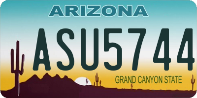 AZ license plate ASU5744