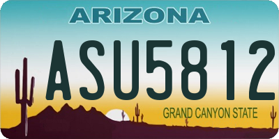 AZ license plate ASU5812