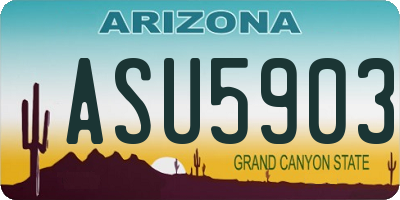 AZ license plate ASU5903