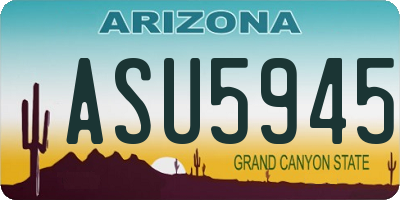 AZ license plate ASU5945