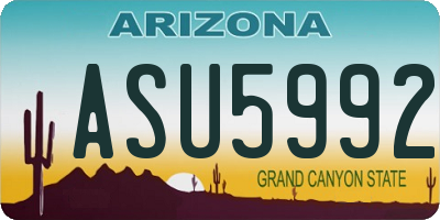 AZ license plate ASU5992