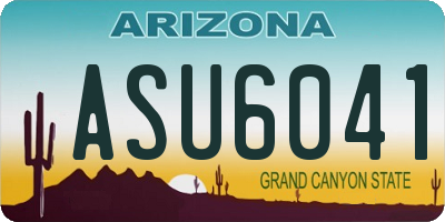 AZ license plate ASU6041