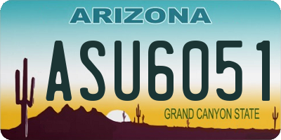 AZ license plate ASU6051