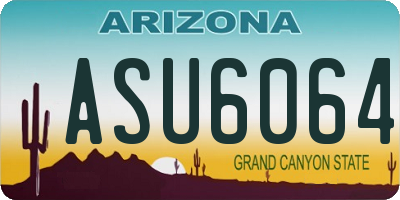 AZ license plate ASU6064