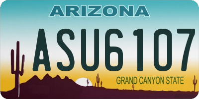 AZ license plate ASU6107
