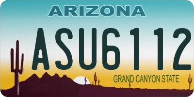 AZ license plate ASU6112