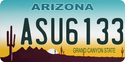 AZ license plate ASU6133