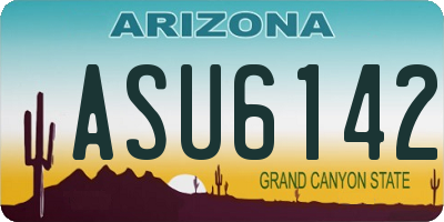 AZ license plate ASU6142