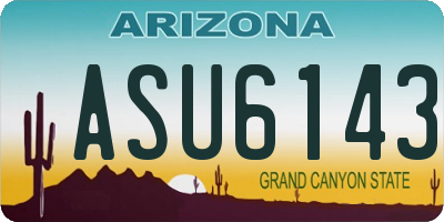 AZ license plate ASU6143