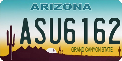 AZ license plate ASU6162
