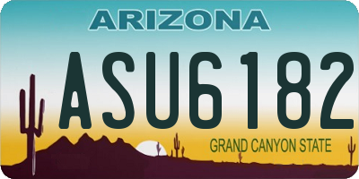 AZ license plate ASU6182
