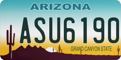 AZ license plate ASU6190