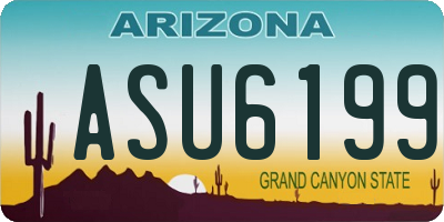 AZ license plate ASU6199