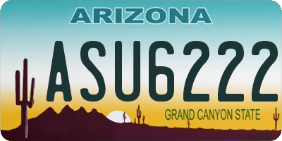 AZ license plate ASU6222