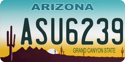 AZ license plate ASU6239
