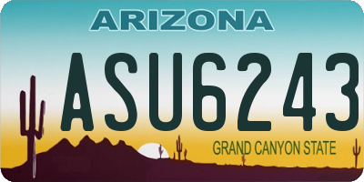 AZ license plate ASU6243