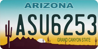 AZ license plate ASU6253