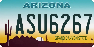 AZ license plate ASU6267