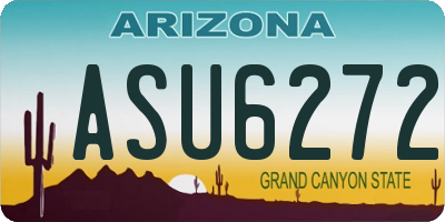 AZ license plate ASU6272