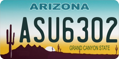 AZ license plate ASU6302