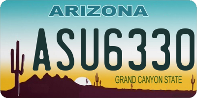 AZ license plate ASU6330