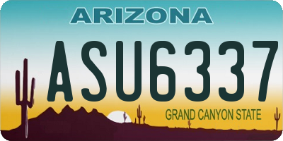 AZ license plate ASU6337