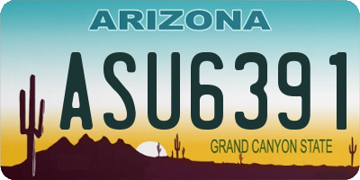AZ license plate ASU6391