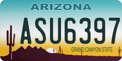 AZ license plate ASU6397