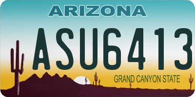 AZ license plate ASU6413