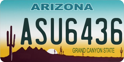AZ license plate ASU6436