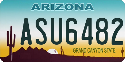 AZ license plate ASU6482