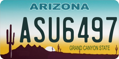 AZ license plate ASU6497