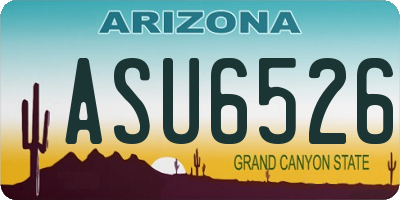 AZ license plate ASU6526